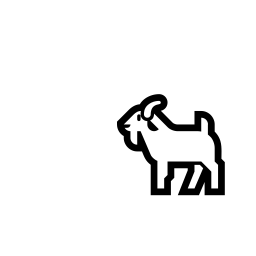 Goat Emoji White Background