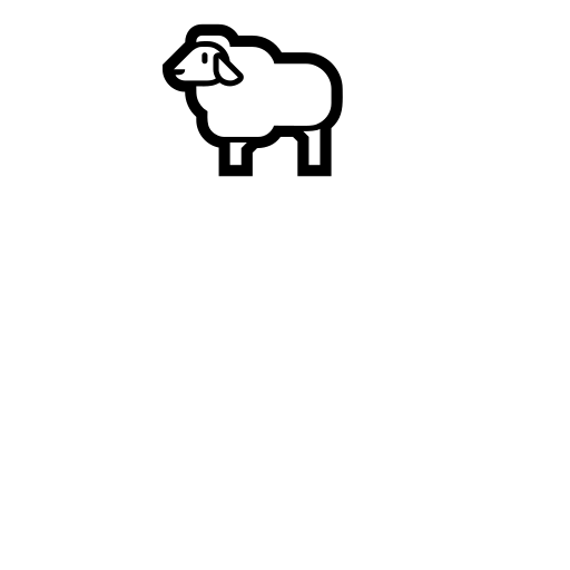 Lamb Emoji White Background