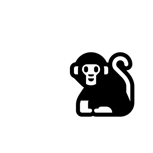 Monkey Emoji White Background