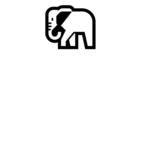 Elephant Emoji White Background