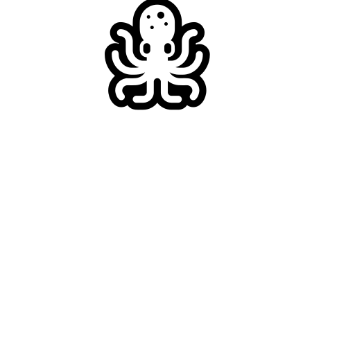 Octopus Emoji White Background