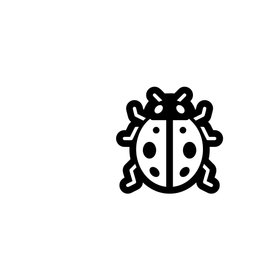 Lady Beetle Emoji White Background