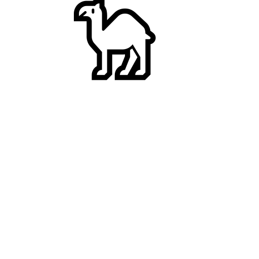 Dromedary Camel Emoji White Background