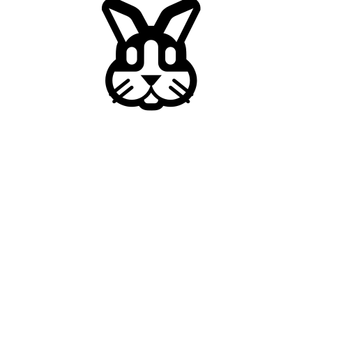 Rabbit Emoji White Background