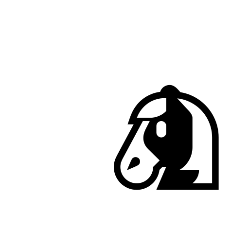 Horse Face Emoji White Background