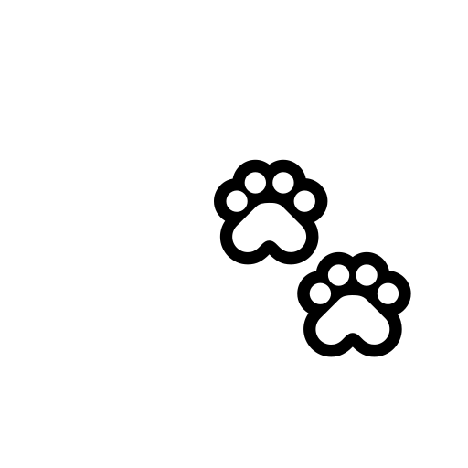 Paw Prints Emoji White Background