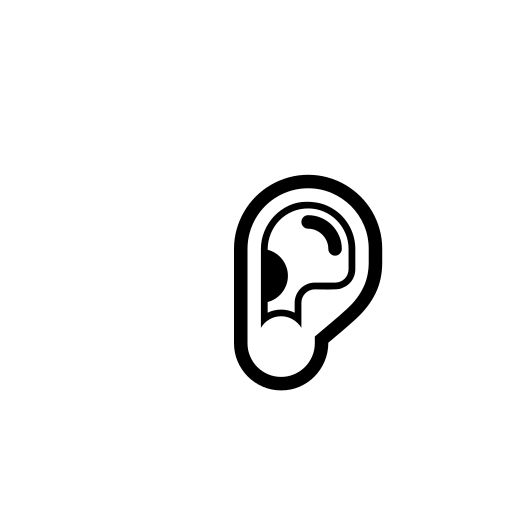 Ear Emoji White Background
