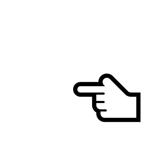 White Left Pointing Backhand Index Emoji White Background