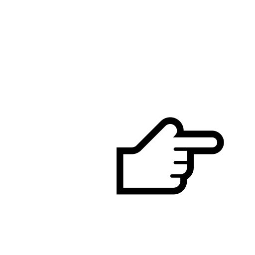 White Right Pointing Backhand Index Emoji White Background