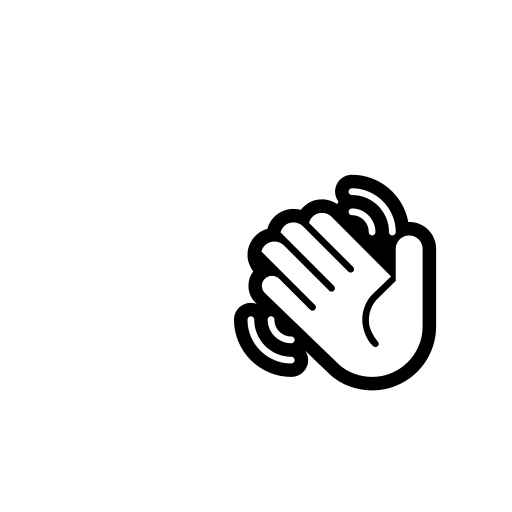 Waving Hand Sign Emoji White Background