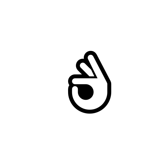 Ok Hand Sign Emoji White Background