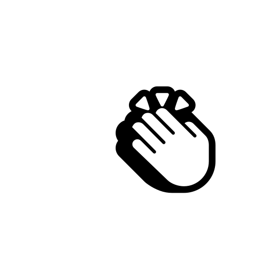 Clapping Hands Sign Emoji White Background