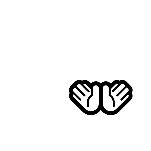Open Hands Sign Emoji White Background