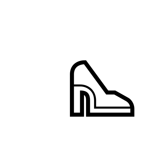 High-Heeled Shoe Emoji White Background