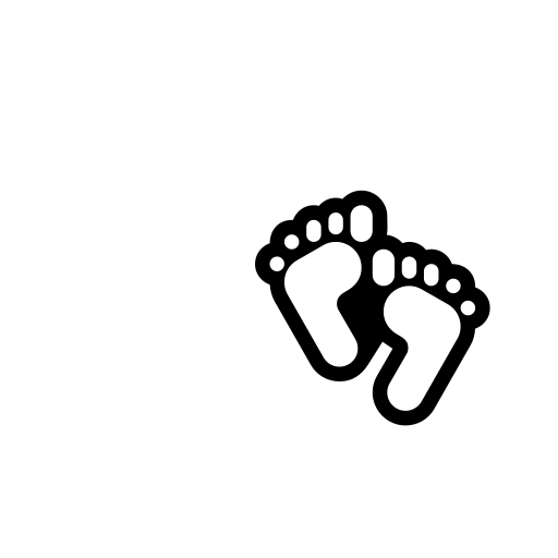 Footprints Emoji White Background