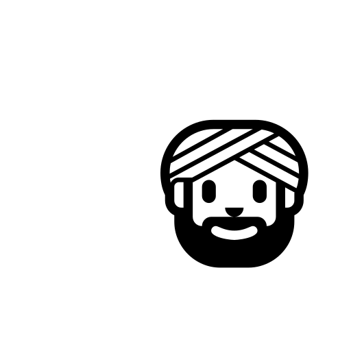 Man with Turban Emoji White Background