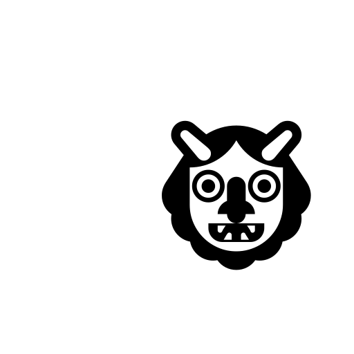 Japanese Ogre Emoji White Background