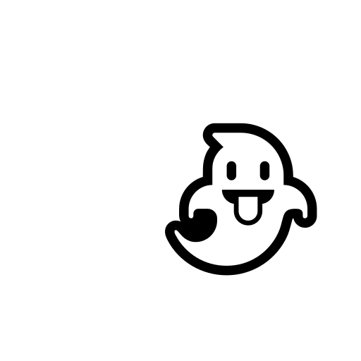 Ghost Emoji White Background