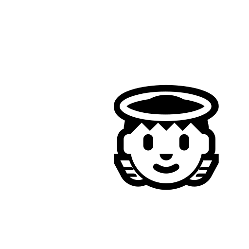 Baby Angel Emoji White Background