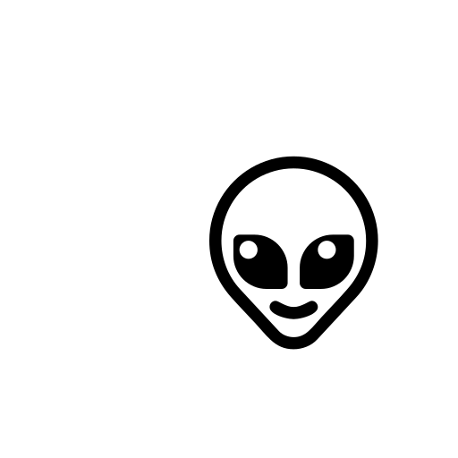 Extraterrestrial Alien Emoji White Background