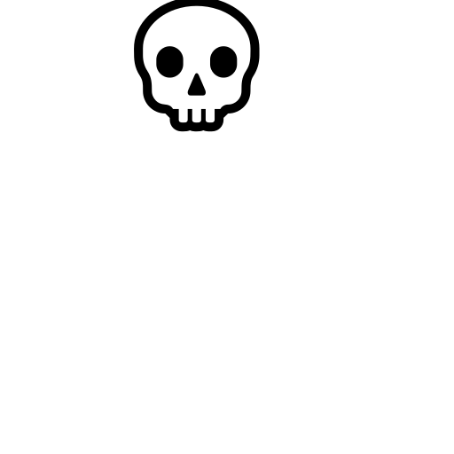 Skull Emoji White Background