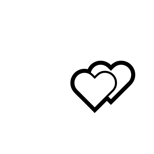Two Hearts Emoji White Background