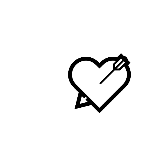 Heart with Arrow Emoji White Background