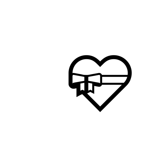 Heart with Ribbon Emoji White Background