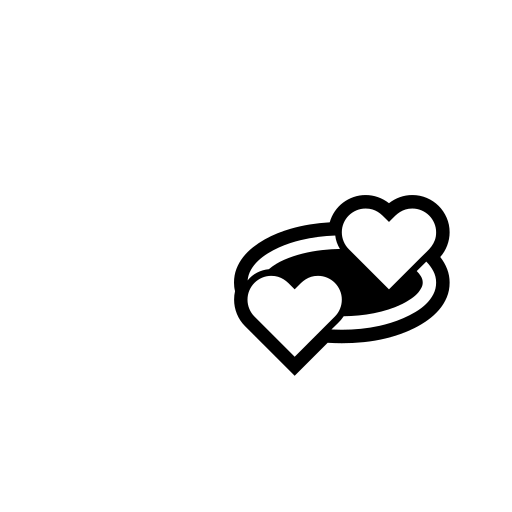Revolving Hearts Emoji White Background