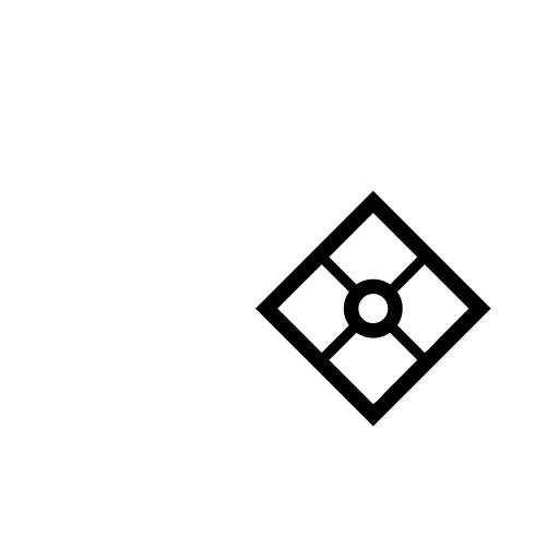 Diamond Shape with a Dot Inside Emoji White Background