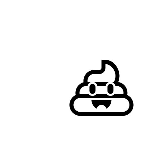 Pile of Poo Emoji White Background