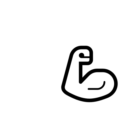 Flexed Biceps Emoji White Background