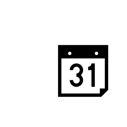 Tear-Off Calendar Emoji White Background