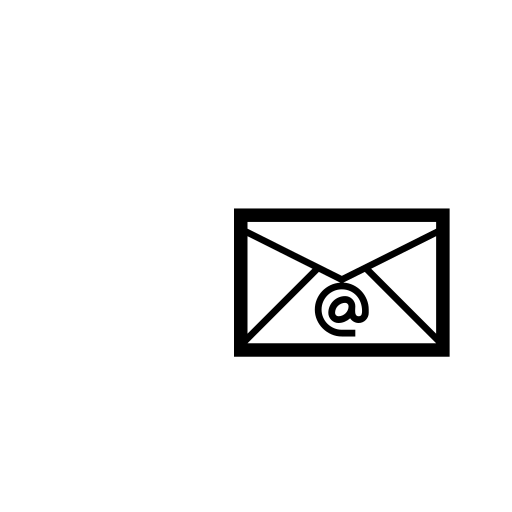 E-Mail Symbol Emoji White Background
