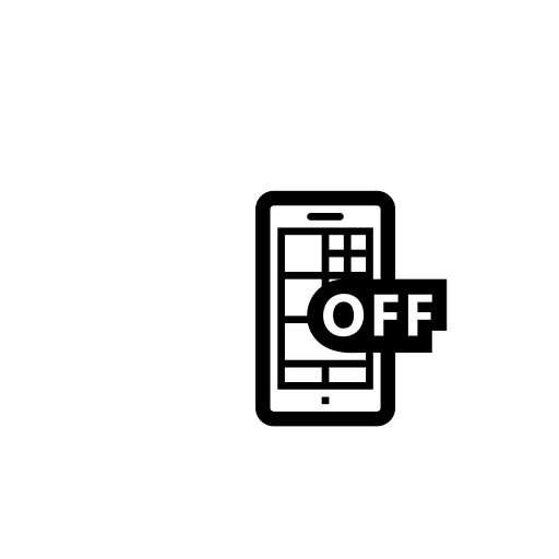 Mobile Phone Off Emoji White Background