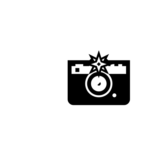 Camera with Flash Emoji White Background
