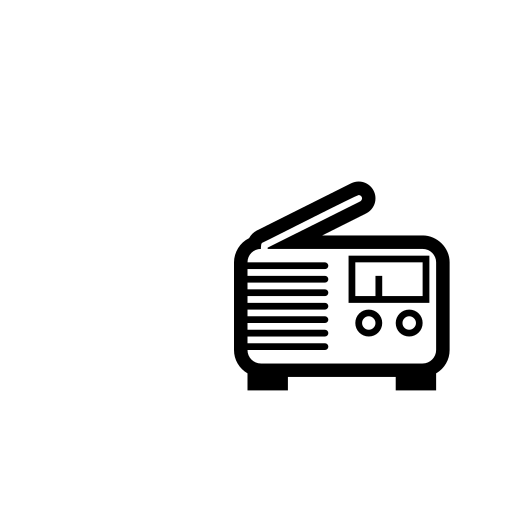 Radio Emoji White Background