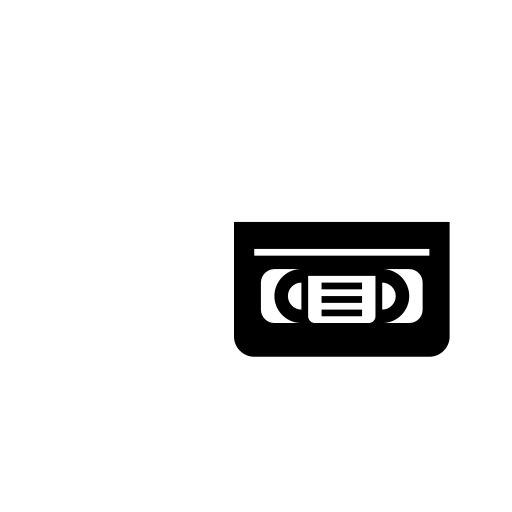 Videocassette Emoji White Background