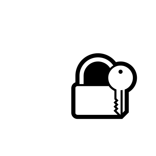 Closed Lock with Key Emoji White Background