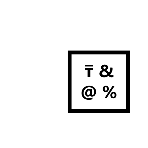Input Symbol for Symbols Emoji White Background