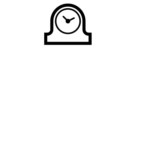 Mantlepiece Clock Emoji White Background