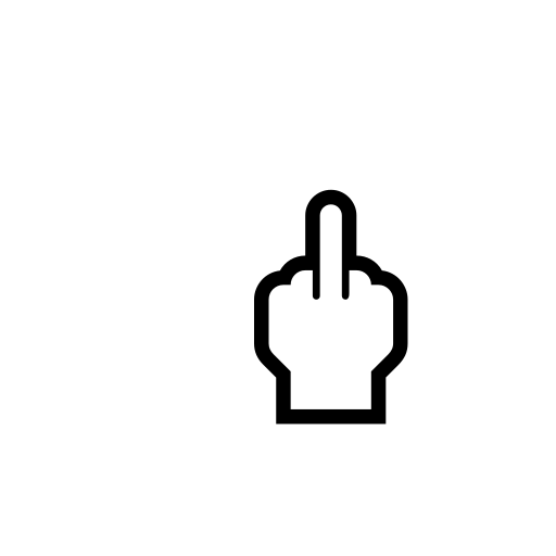 Reversed Hand with Middle Finger Extended Emoji White Background