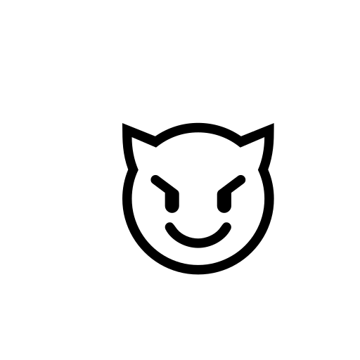 Smiling Face with Horns Emoji White Background
