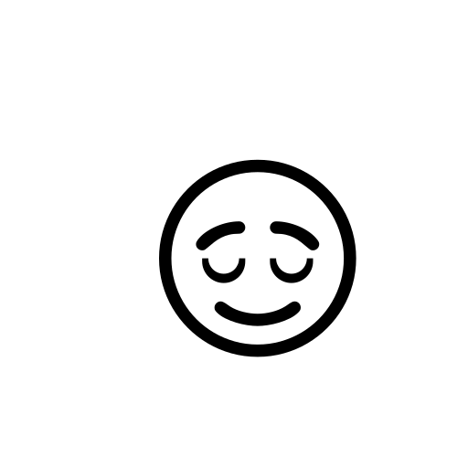Relieved Face Emoji White Background