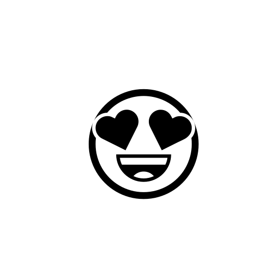 Smiling Face with Heart-Shaped Eyes Emoji White Background