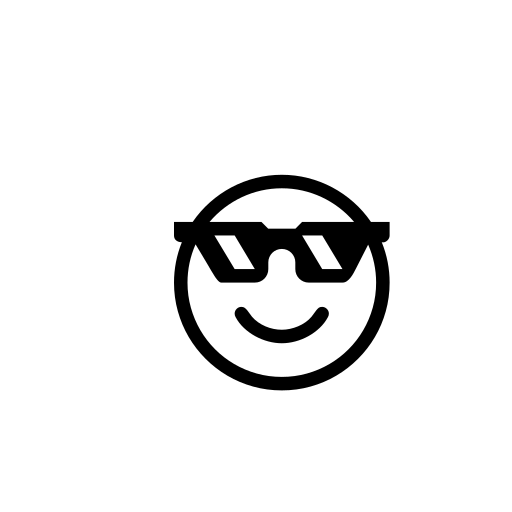 Smiling Face with Sunglasses Emoji White Background