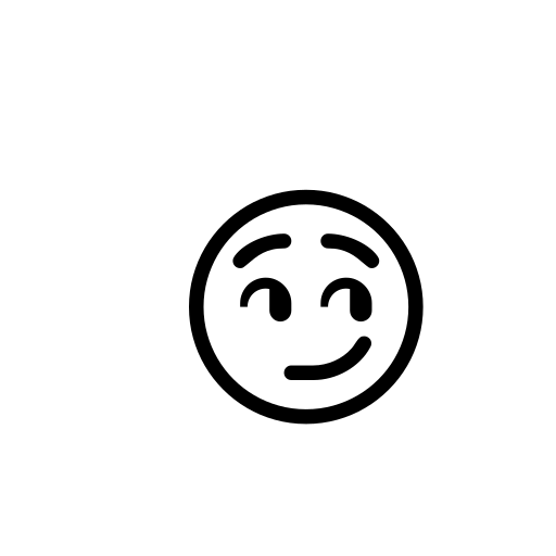 Smirking Face Emoji White Background