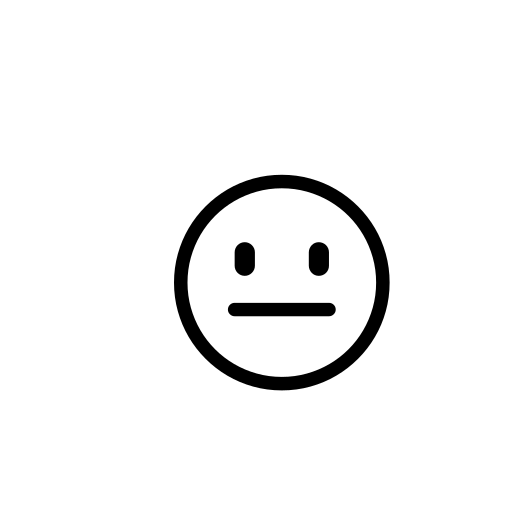 Neutral Face Emoji White Background
