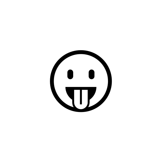 Face with Stuck-Out Tongue Emoji White Background