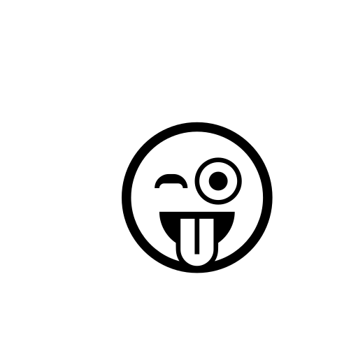 Face with Stuck-Out Tongue and Winking Eye Emoji White Background